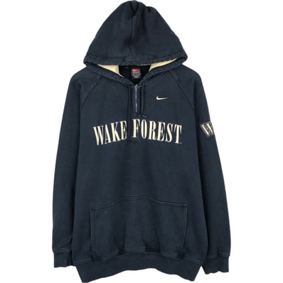 古着 00年代 ナイキ NIKE TEAM カレッジ スウェットハーフジップパーカー メンズM相当/eaa670342