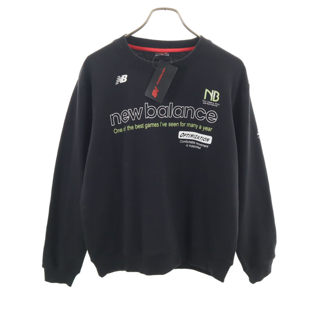 未使用 NEW BALANCE ニューバランス 長袖 スウェット トレーナー M ブラック