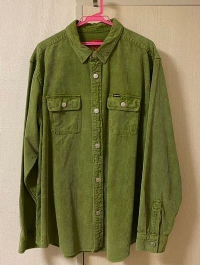 Supreme Washed Corduroy Shirt "Green"