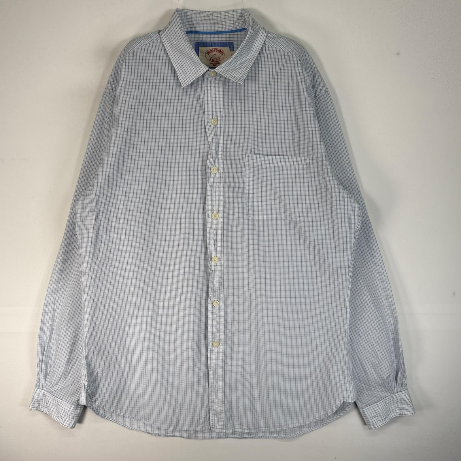 古着 ブルックスブラザーズ Brooks Brothers 長袖シャツ チェック 胸ポケ SLIM M  ブルー系 マルチカラー メンズ
