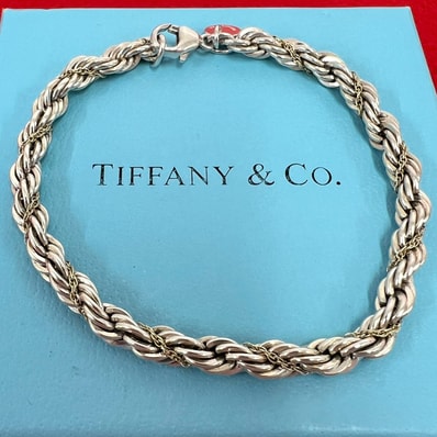 TIFFANY&Co. ティファニー ツイストロープ ブレスレット シルバー925 K18イエローゴールド ブレスレット シルバー
34018