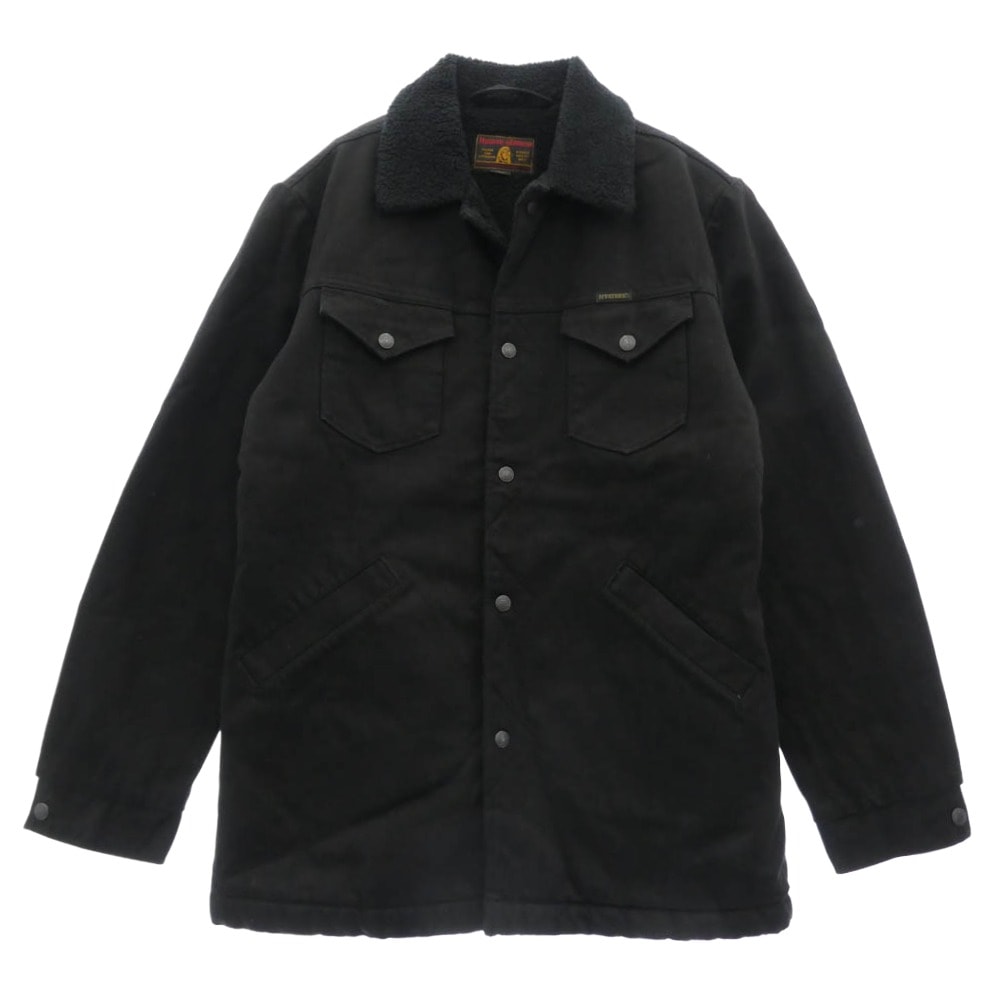HYSTERIC GLAMOUR ヒステリックグラマー ジャケット 02183AC07 裏ボア ブラックデニム ランチコート ジャケット ブラック系 L【中古】