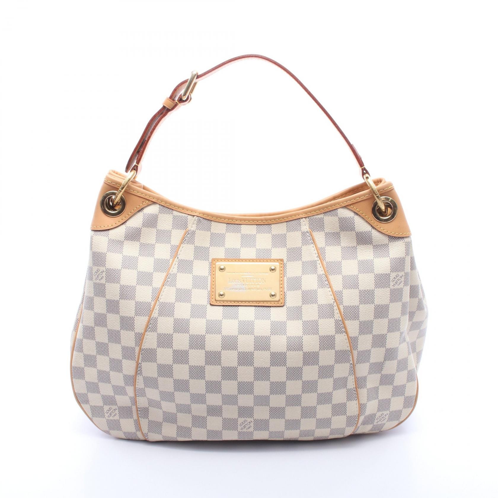 ルイ・ヴィトン LOUIS VUITTON ガリエラPM ショルダーバッグ バッグ PVCコーティングキャンバス レザー ダミエ・アズール レディース ホワイト系 N55215 【中古】