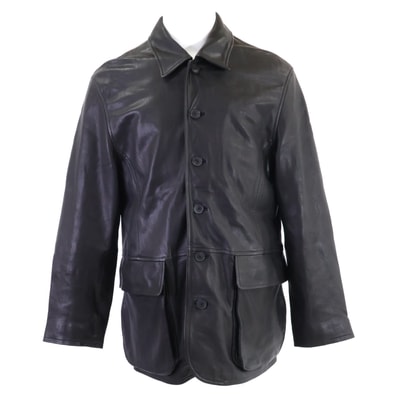オーラリー 【美品/26SS】A26SB01BL TEXTURED LAMB LEATHER BLOUSON ラムレザー ブルゾン 3