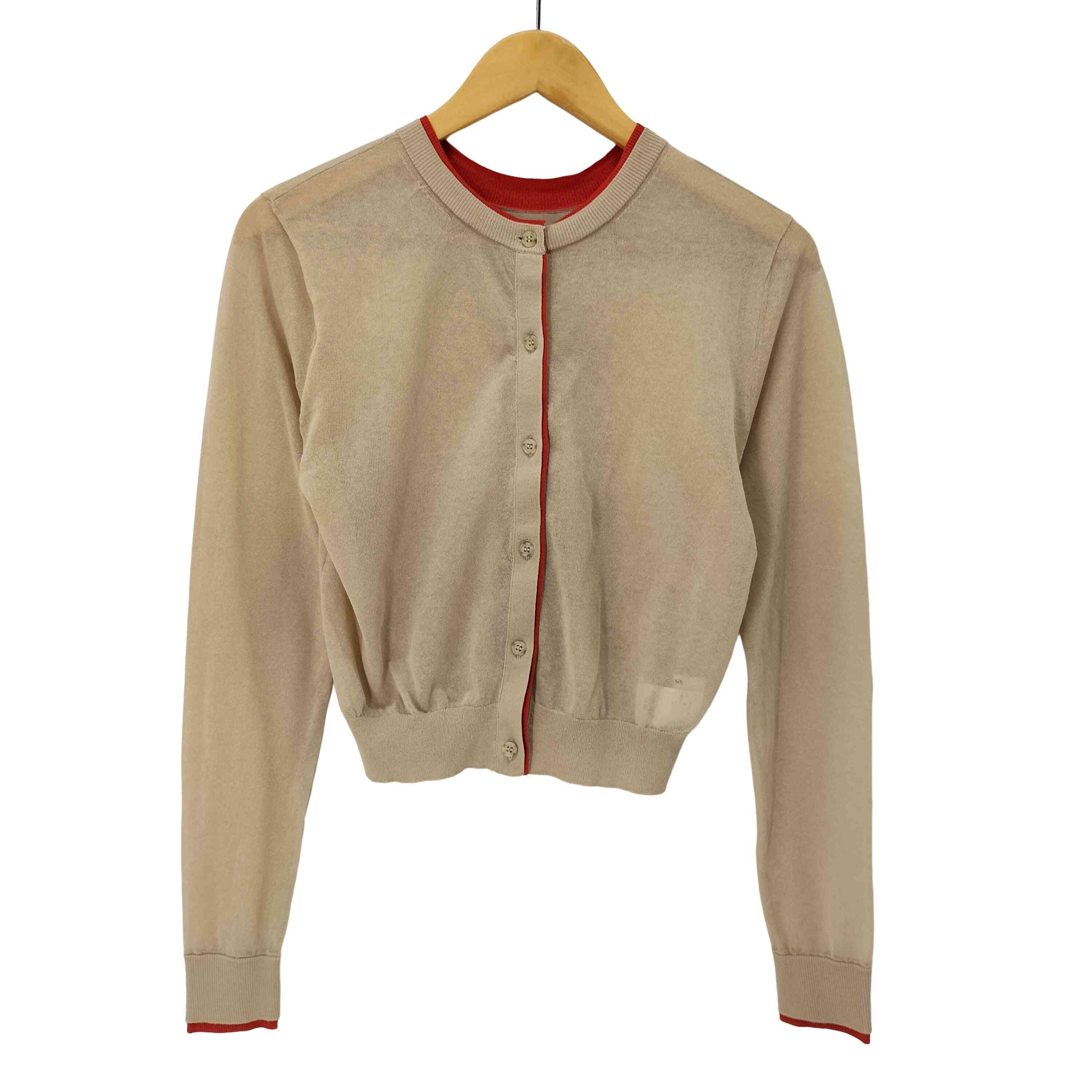 W FACE BICOLOR SHEER CARDIGAN【1142234924352】