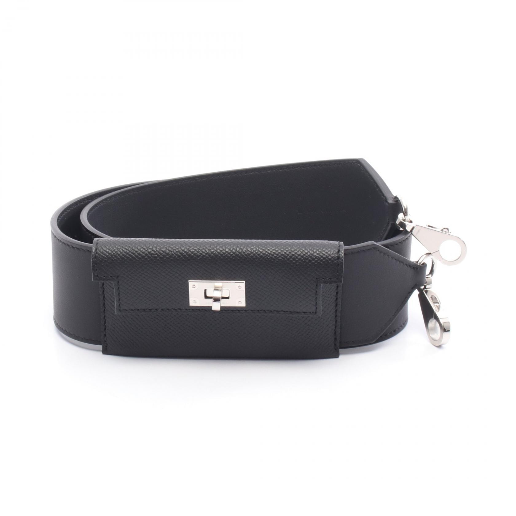 エルメス HERMES バンドリエール ケリーポケット ショルダーストラップ アクセサリー ヴォースイフト / ヴォーエプソン ヴォースイフト W刻印（2024年製造） レディース ブラック系 【中古】