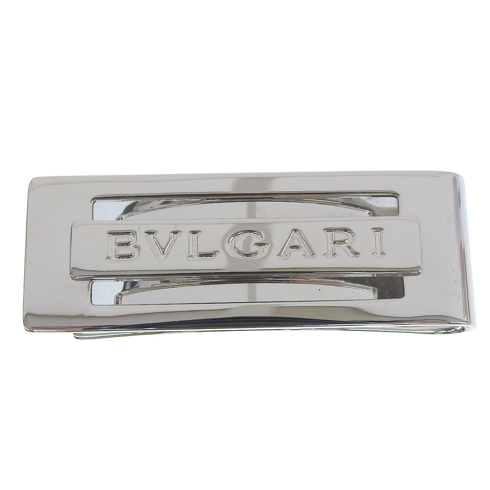 A (未使用に近い)】極美品 ブルガリ マネークリップ シルバー メンズ