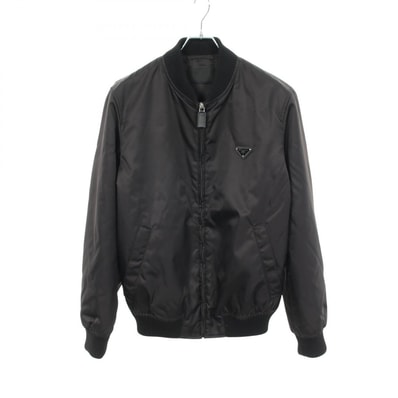 プラダ PRADA Re-Nylon ブルゾン ブルゾン 衣料品 アウター ナイロン メンズ ブラック系 SGA038 【中古】