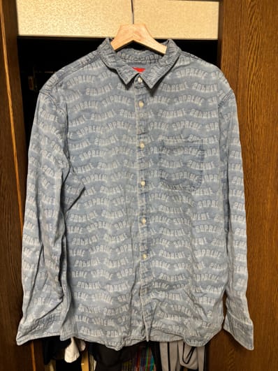 Supreme Arc Jacquard Denim Shirt "Blue"