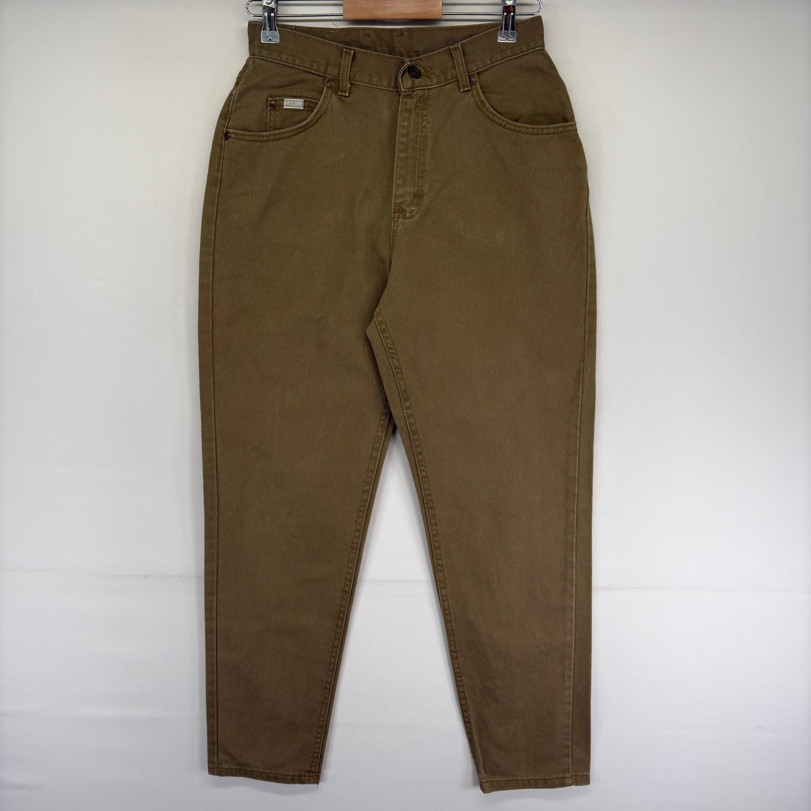 古着 90's/90年代 リー Lee USA製 デニム パンツ 5ポケット テーパード ジップ カラーデニム ジーンズ 10M  ブラウン系 メンズ