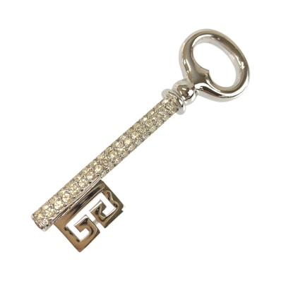 美品 Givenchy ジバンシー キーモチーフ シルバー メタル ラインストーン/ ブローチ ピン 1-0294736 【中古】