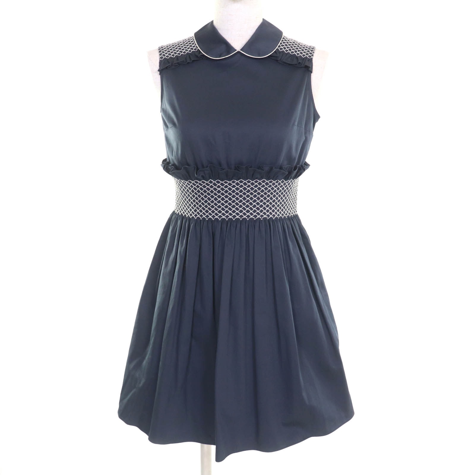 美品 ミュウミュウ ワンピース ネイビー レディース 36 MF2511