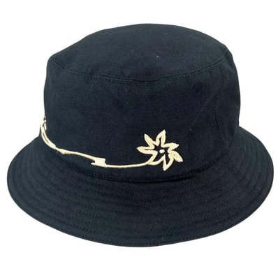 Dior ディオール ハット トラヴィススコット カクタス ジャック バケットハット 刺繍 Christian Dior×TRAVIS SCOTT 033C906U4511 コットン ネイビー 紺 アイボリー メンズ【中古品】