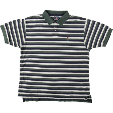 古着 ラルフローレン Ralph Lauren CHAPS チャップス マルチボーダー 半袖 ボーダー ポロシャツ メンズL相当/eaa622919
