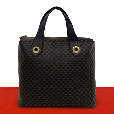 CELINE セリーヌ マカダム ブラゾン トリオンフ 柄 レザー PVC トートバッグ ブラック
44379