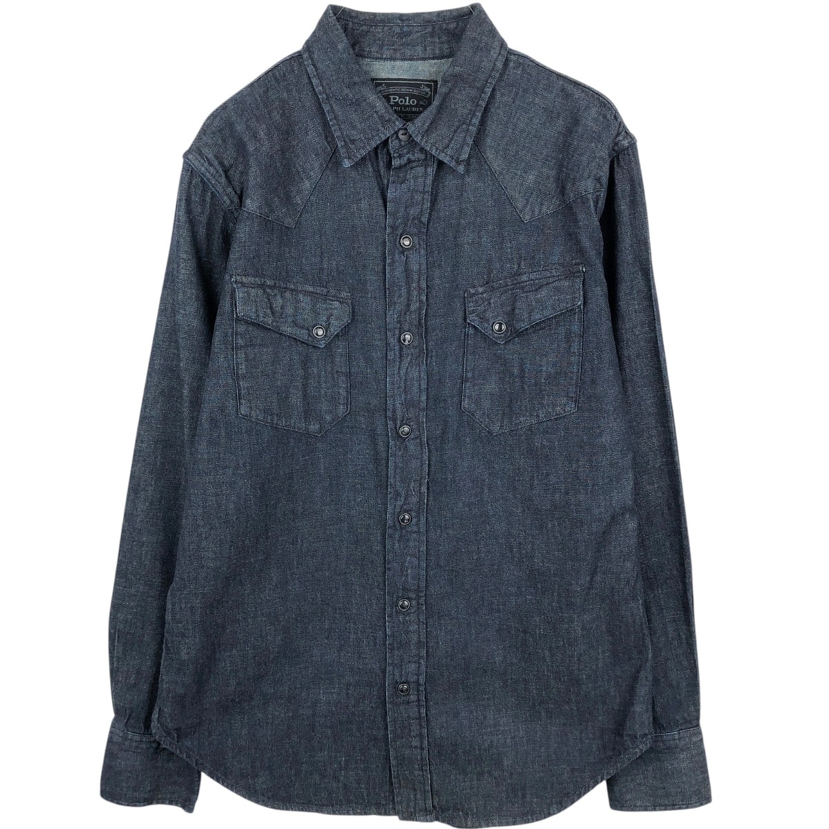 古着 ラルフローレン Ralph Lauren Polo RALPH LAUREN 長袖 デニムウエスタンシャツ メンズS相当/eaa676395