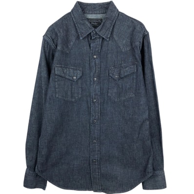 古着 ラルフローレン Ralph Lauren Polo RALPH LAUREN 長袖 デニムウエスタンシャツ メンズS相当/eaa676395
