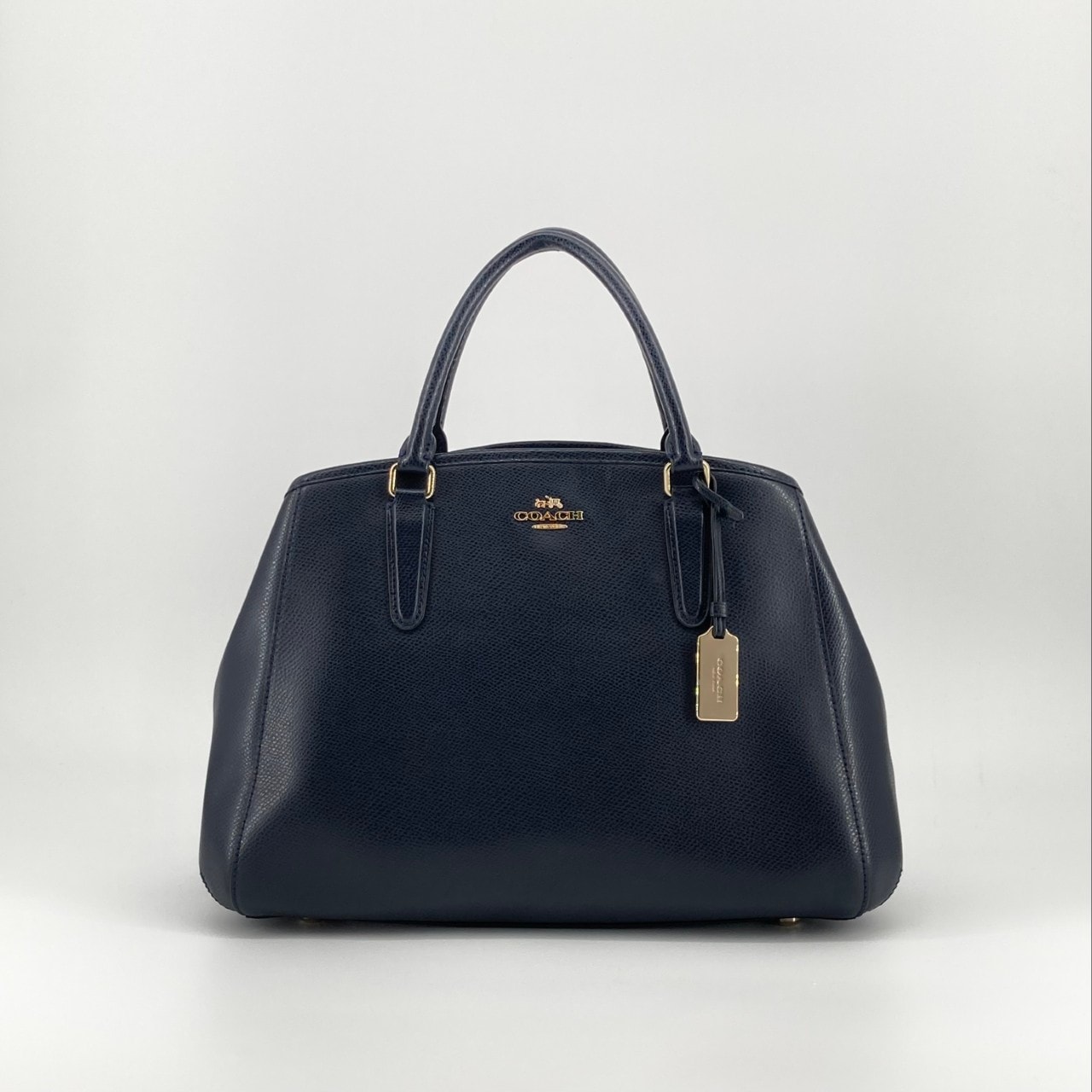 COACH(コーチ) クロスグレイン レザー スモール マーゴット ハンドバッグ ブラック