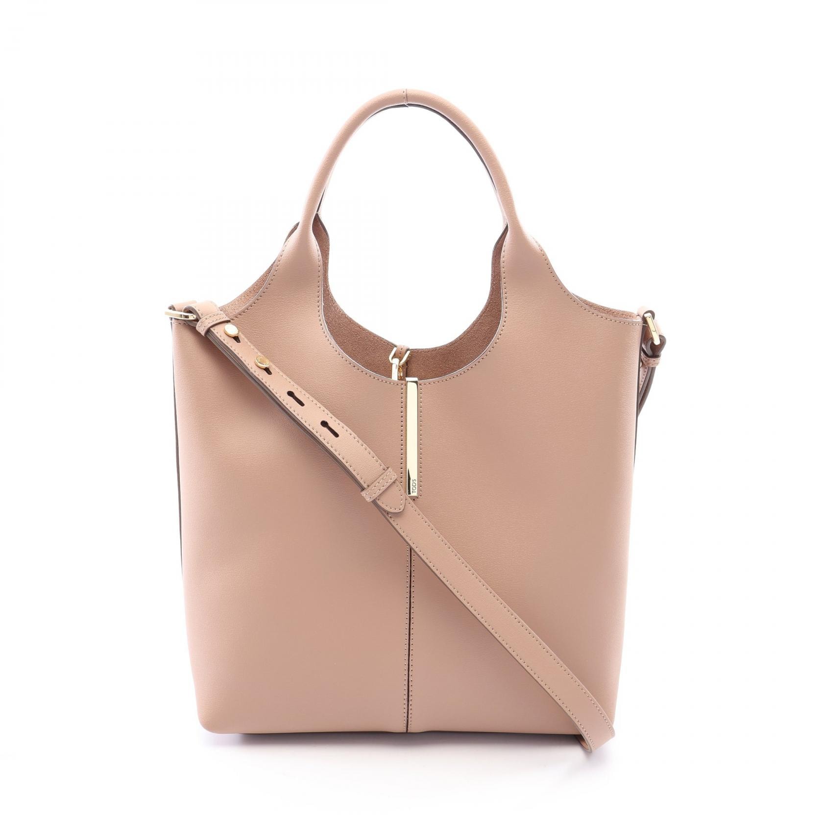 トッズ TOD'S 2WAY トートバッグ バッグ レザー レディース ピンク系 XBWEBRF0200UBL 【中古】