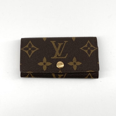 LOUIS VUITTON(ルイ・ヴィトン) ミュルティクレ4 レザー ゴールド金具 モノグラム M62631 キーケース ブラウン