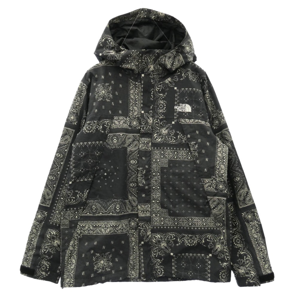 THE NORTH FACE ノースフェイス NP61845 Novelty Scoop Jacket バンダナ柄 ノベルティ スクープ ジャケット マウンテンパーカー ブラック系 L【中古】