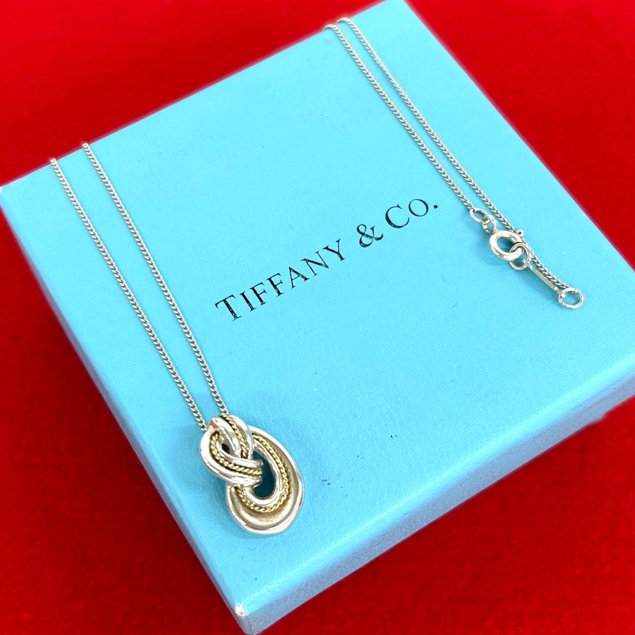 TIFFANY&Co. ティファニー ツイスト ノット ネックレス シルバー925 K18イエローゴールド ネックレス シルバー
 48280