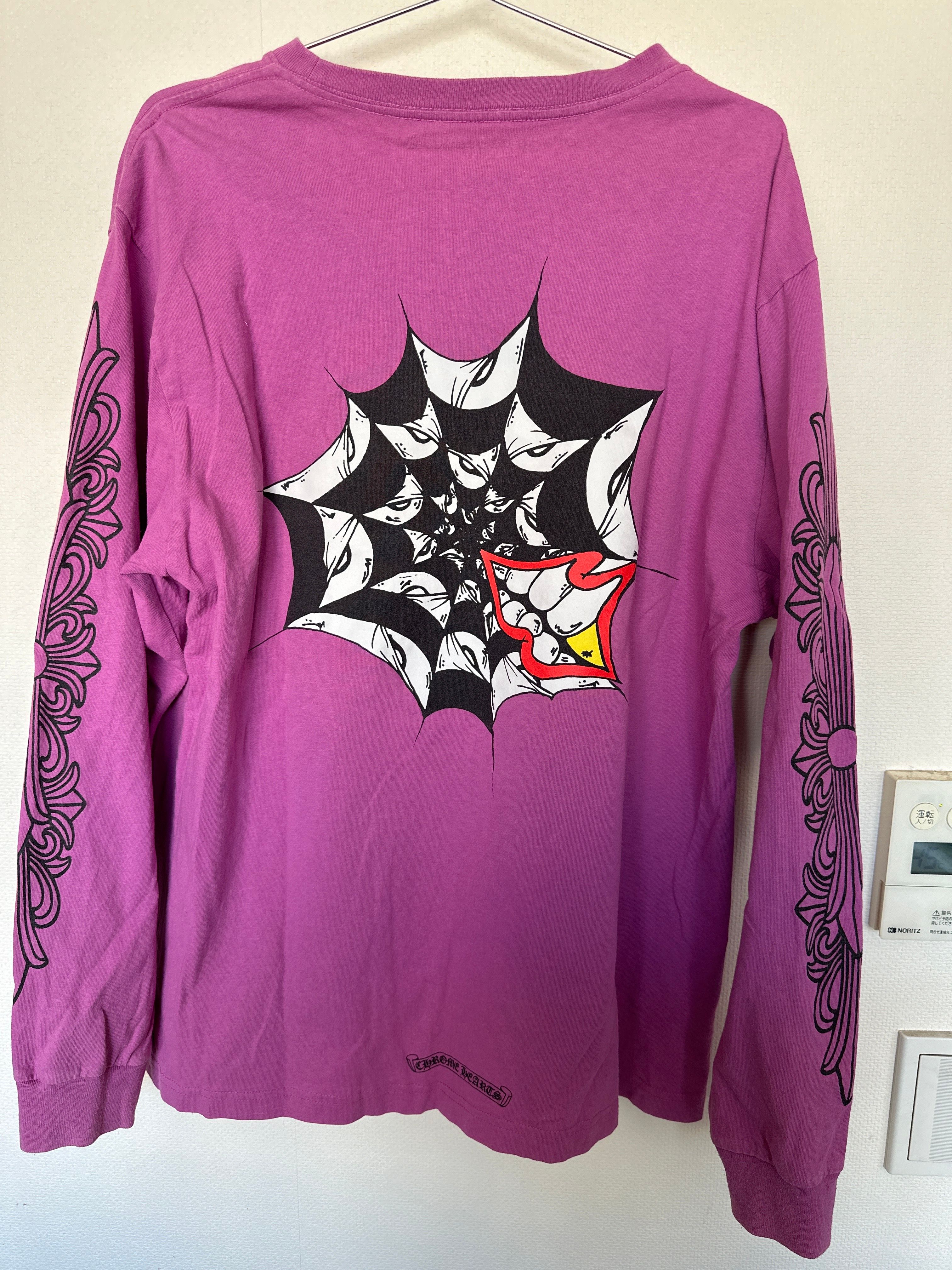 Chrome Hearts Matty Boy Spider Web L/S T-Shirt "Purple"