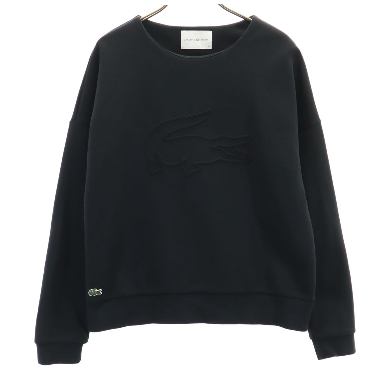 LACOSTE SPORT ラコステスポーツ 長袖 スウェット 40 ブラック