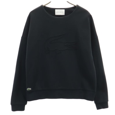 LACOSTE SPORT ラコステスポーツ 長袖 スウェット 40 ブラック