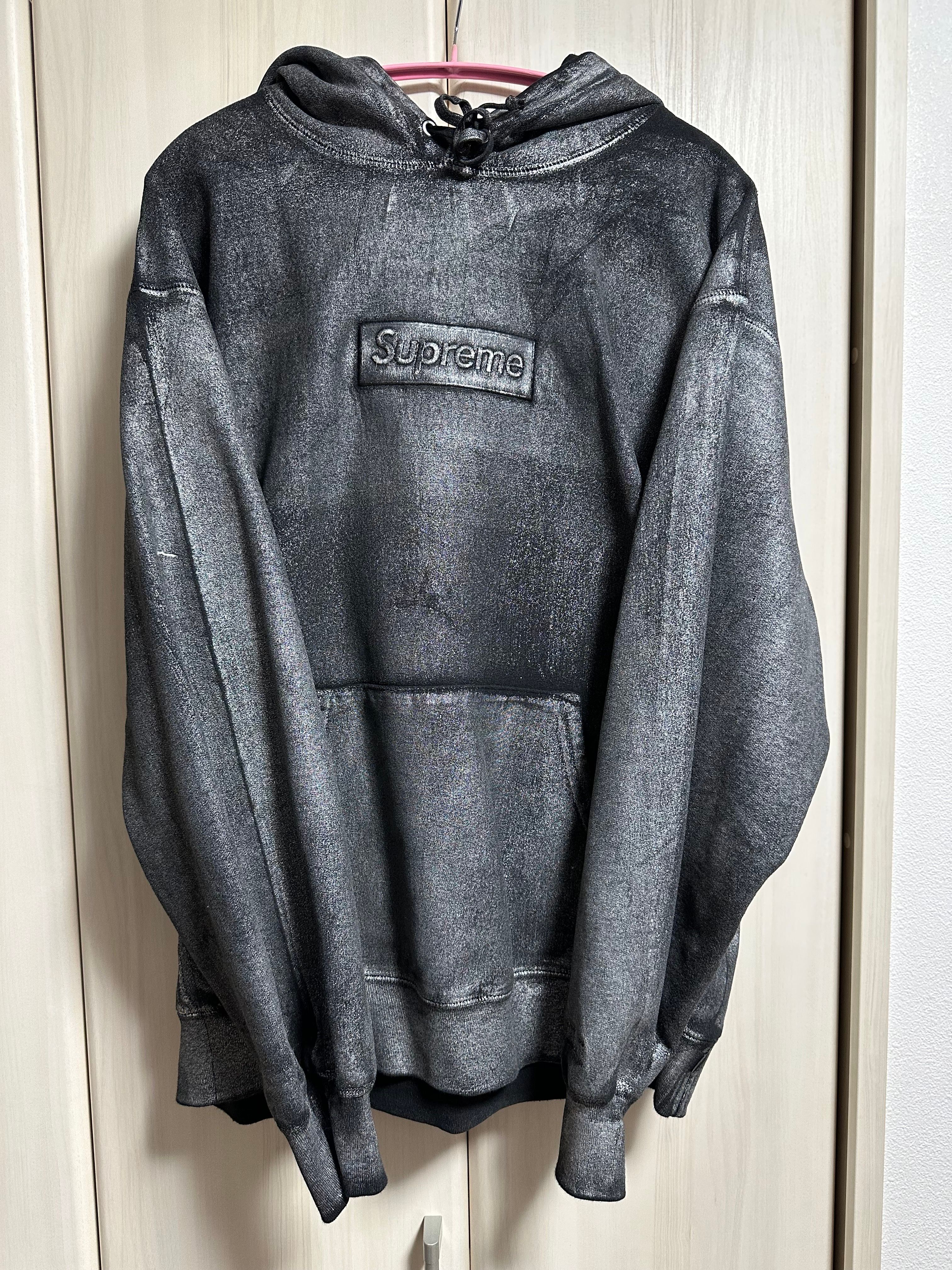 Supreme x MM6 Maison Margiela Foil Box Logo Hooded Sweatshirt "Black"