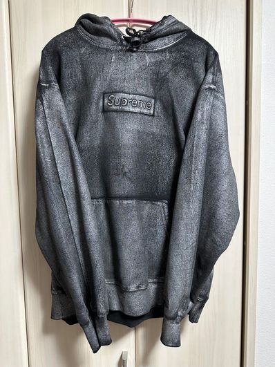 Supreme x MM6 Maison Margiela Foil Box Logo Hooded Sweatshirt "Black"