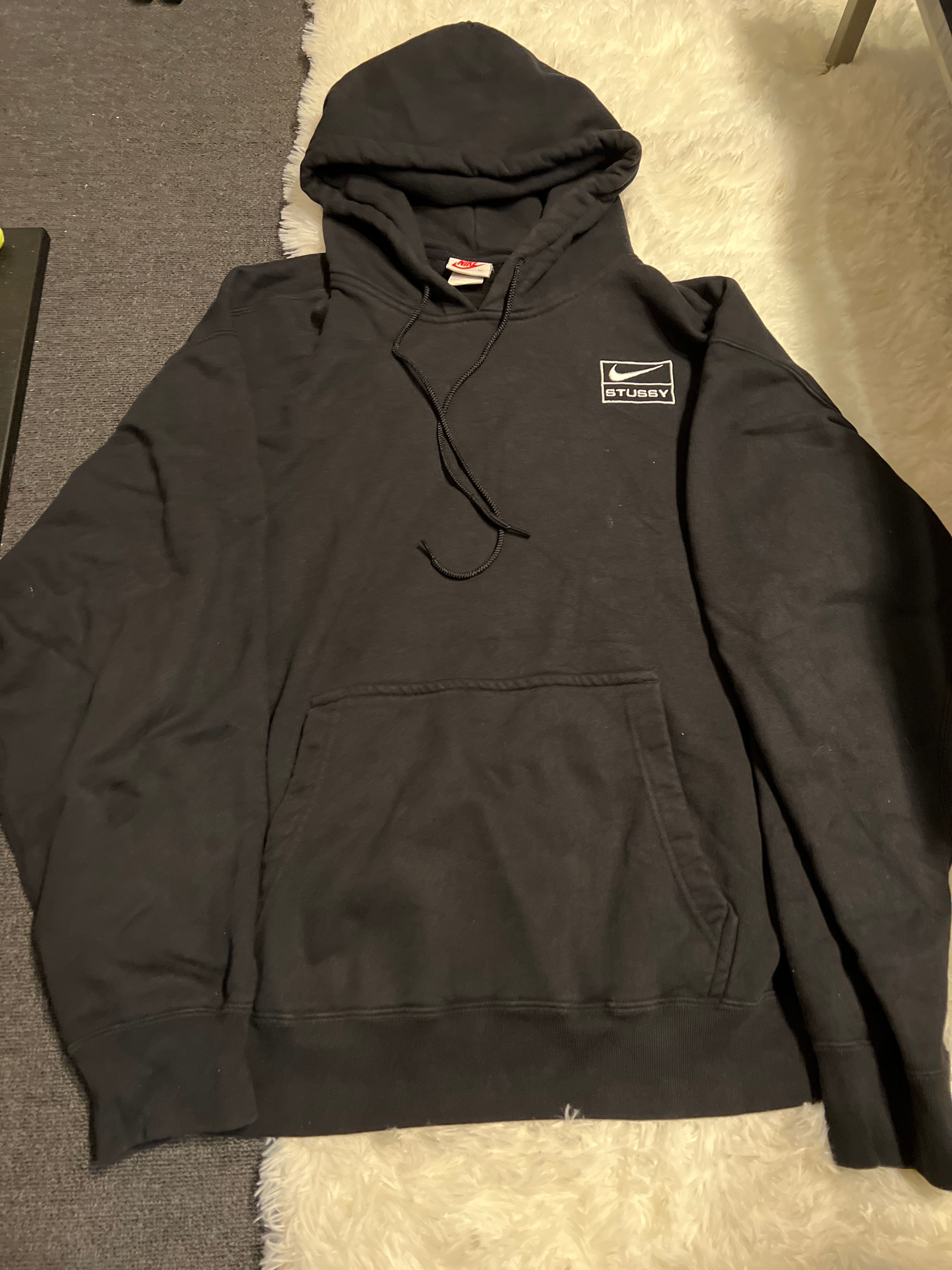 Stussy × Nike NRG Washed Hoodie (US Size) "Black" DN4028-010