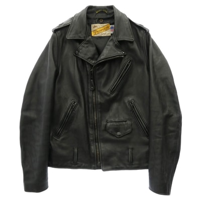 schott ショット レザージャケット x AMERICAN RAG CIE アメリカンラグシー 別注 613 ワンスター レザー ダブル ライダース ジャケット ブラック系 38【中古】