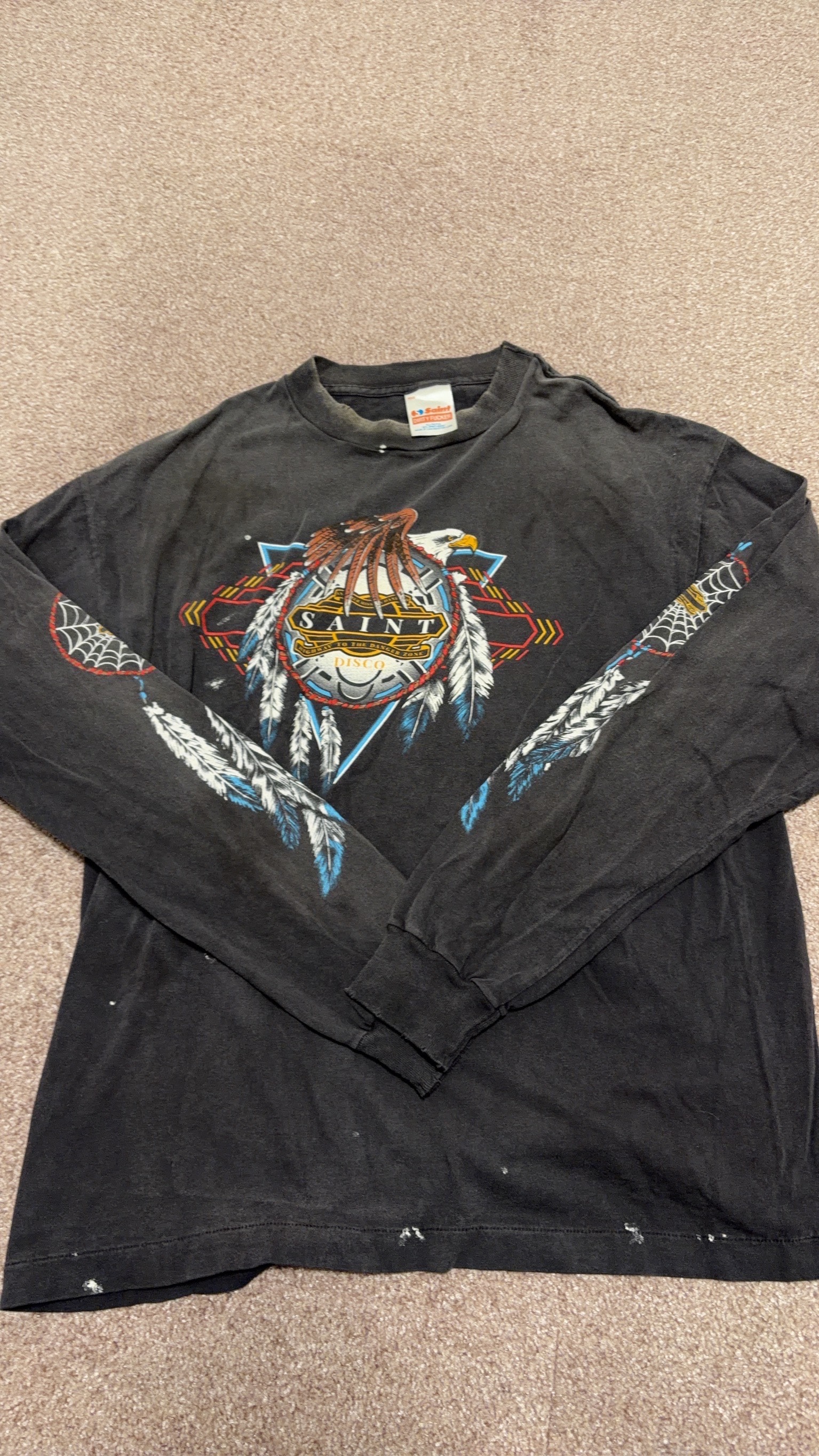 セントマイケル x テフロンディスコ LS Tシャツ セントディスコ "ブラック"