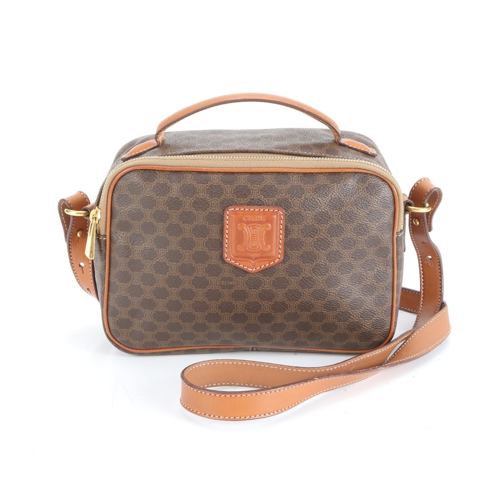 ■美品 セリーヌ マカダムトリオンフショルダーバッグ