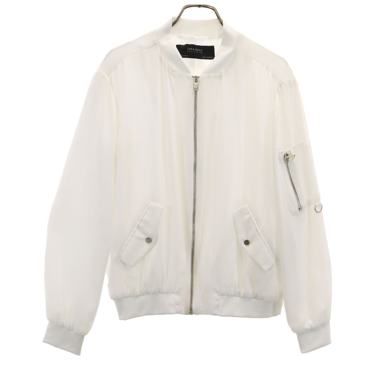 ZARA BASIC ザラベーシック ブルゾン M ホワイト