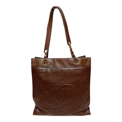 CHANEL シャネル ココマーク チェーン トートバック ブラウン