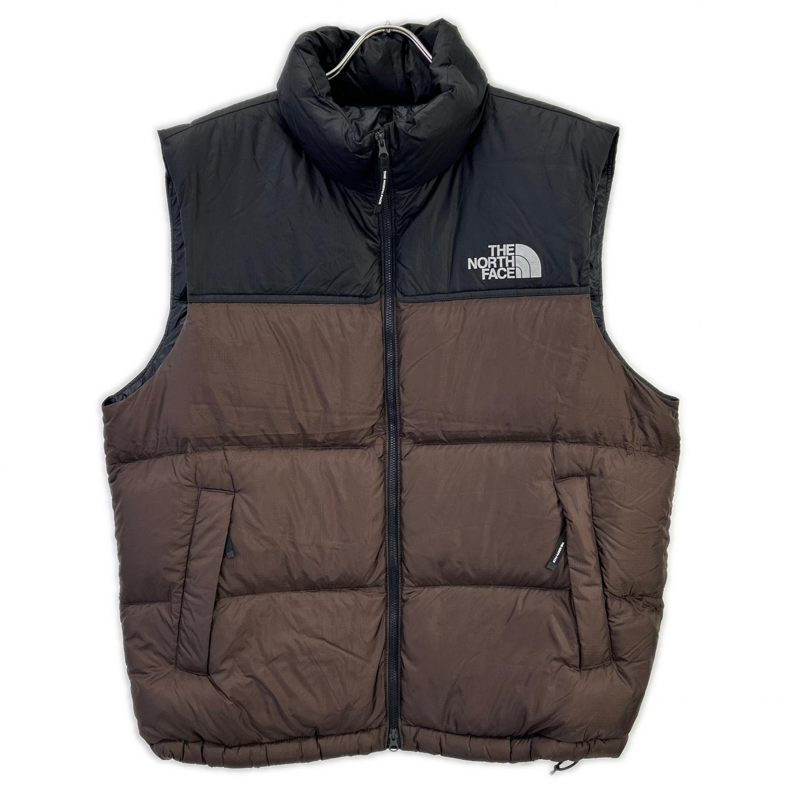 ノースフェイス ブラック×ブラウン NOVELTY NUPTSE AIR RDS DOWN VEST XL