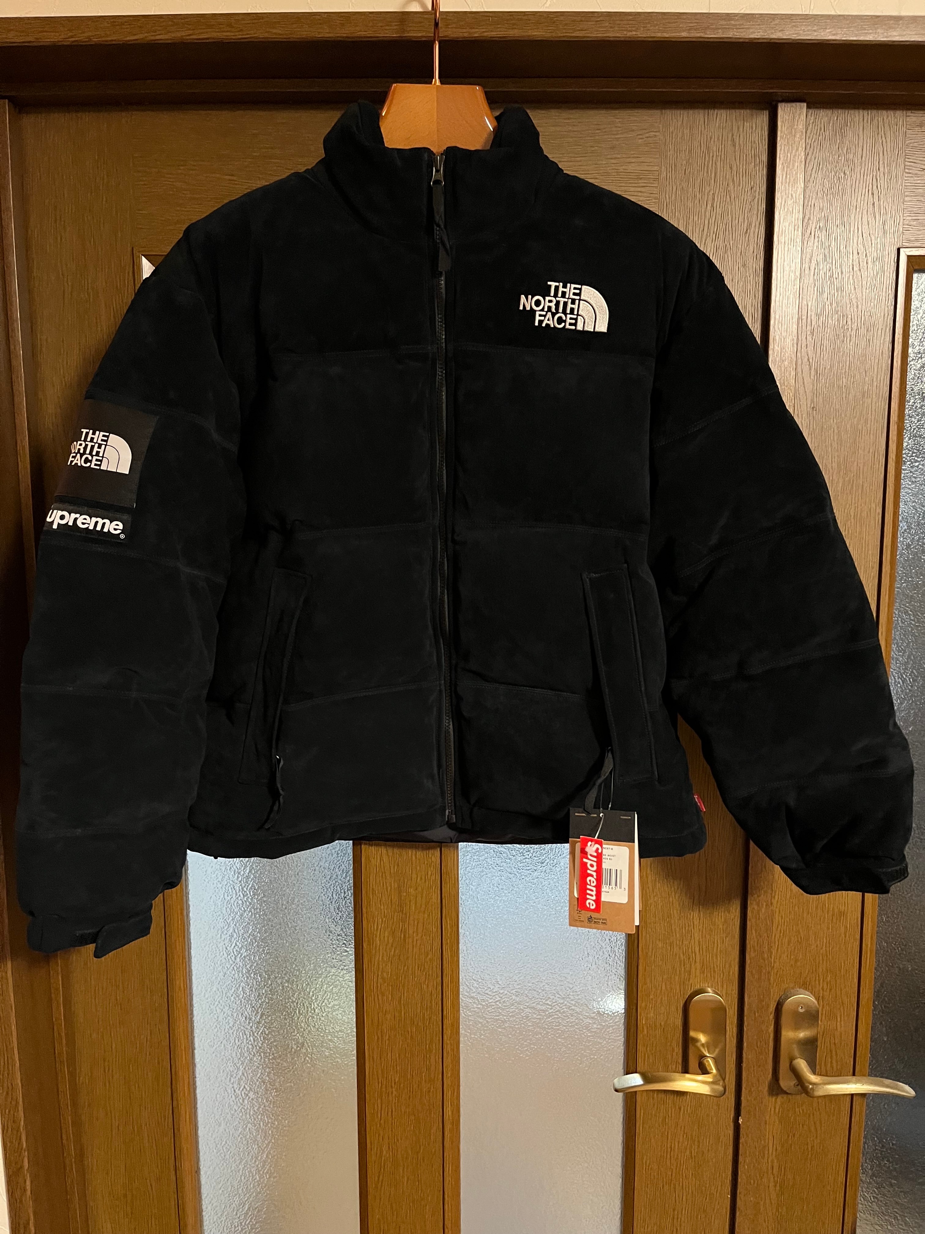 Supreme x The North Face Suede Nuptse Jacket "Black"