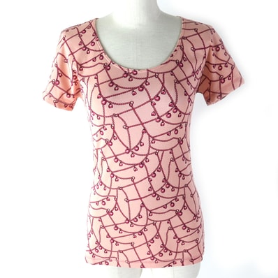 未使用品 エルメス 半袖Tシャツ ピンク系 レディース 36