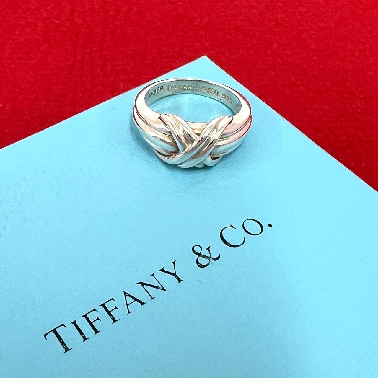 TIFFANY&Co. ティファニー シグネチャークロス リング シルバー925 リング・指輪 10号 シルバー
40609