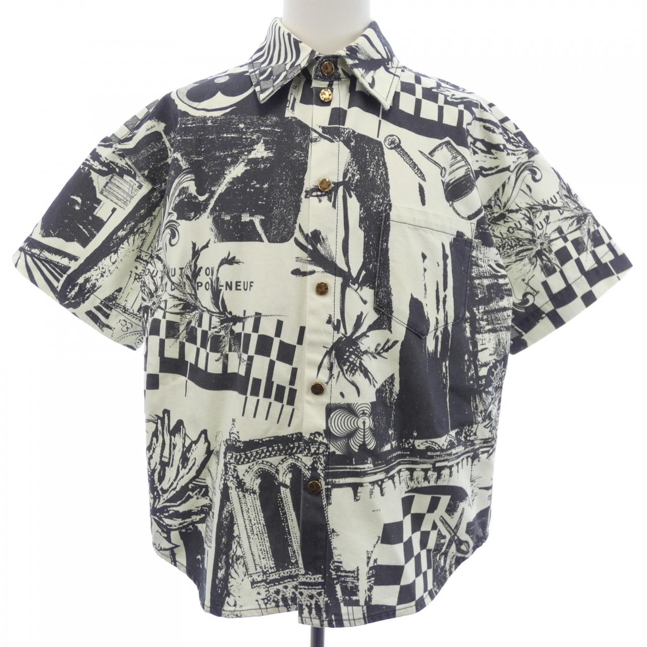 ルイヴィトン LOUIS VUITTON ショートスリーブデニムシャツ HOS73WX48 S/Sシャツ