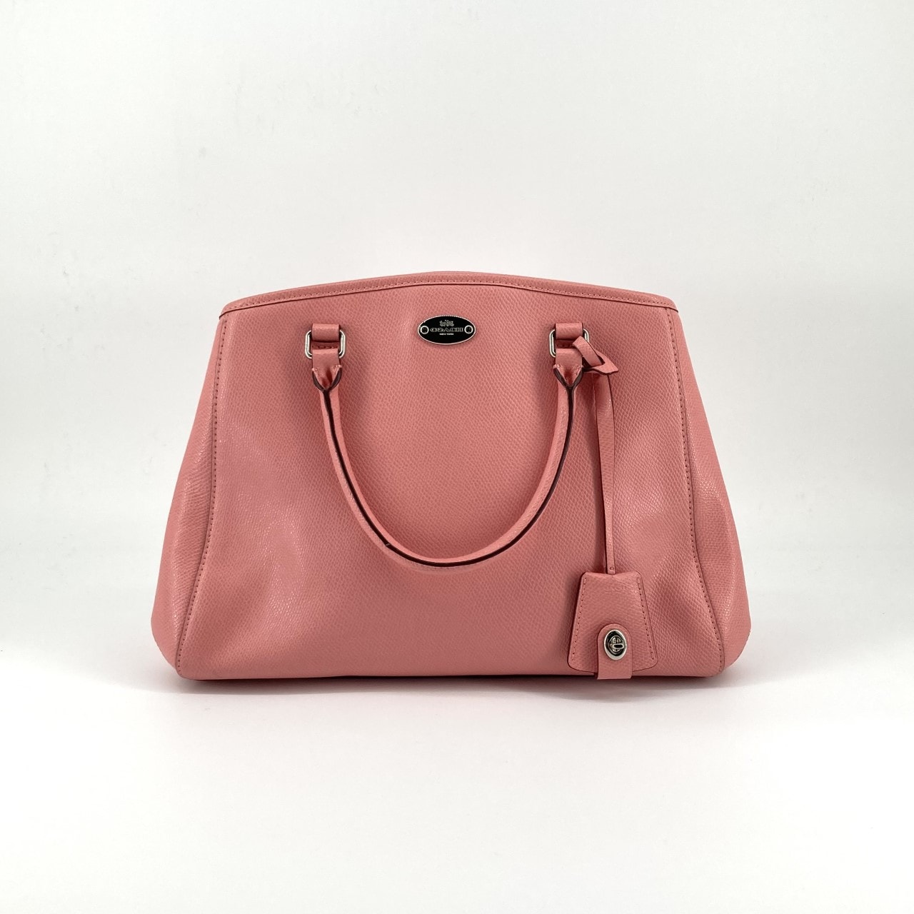 COACH(コーチ) スモールマーゴット レザー ロゴプレート F34067 ハンドバッグ ピンク