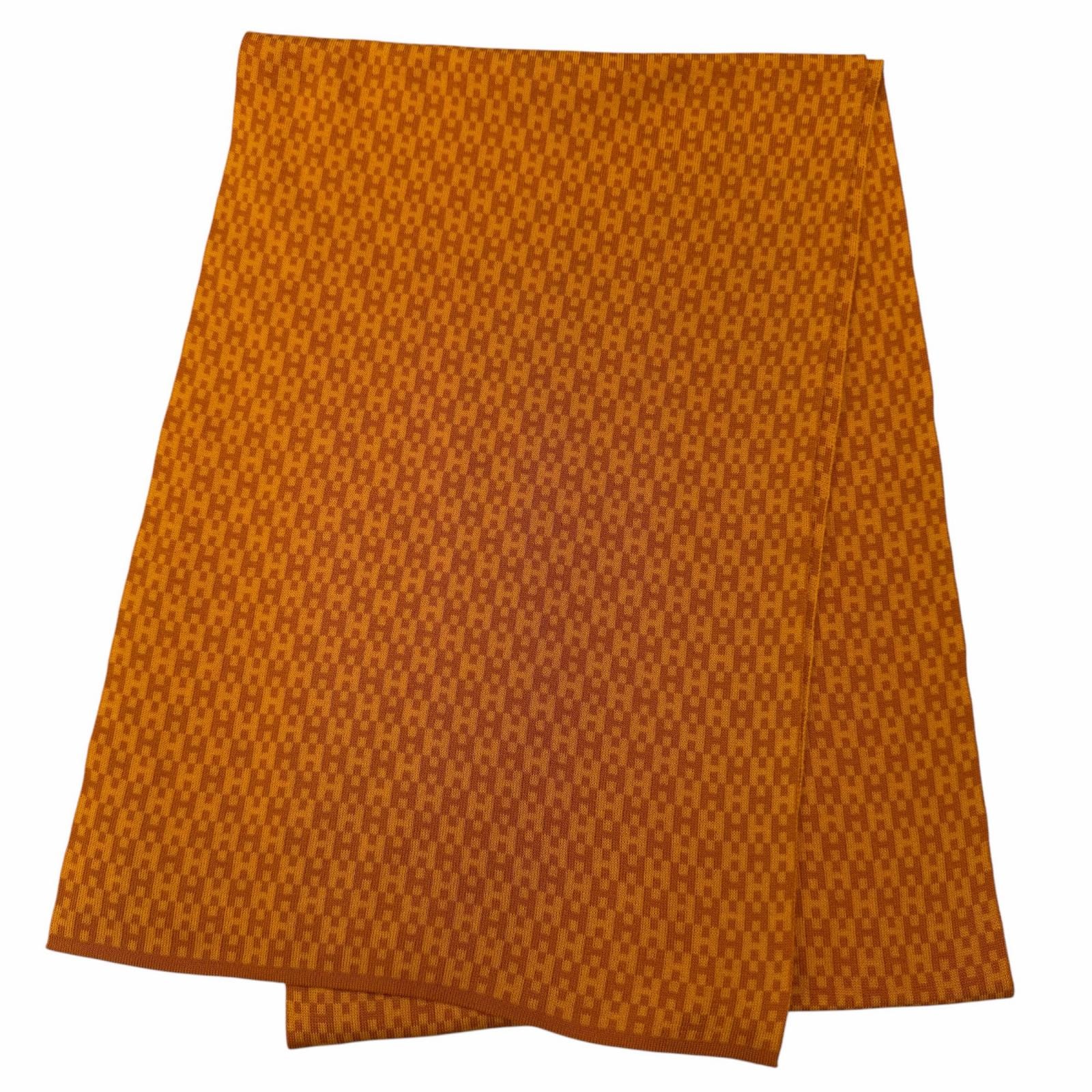 極美品 エルメス マフラー オレンジ レディース
