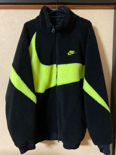 Nike Big Swoosh Reversible Boa Jacket"Black Neon"