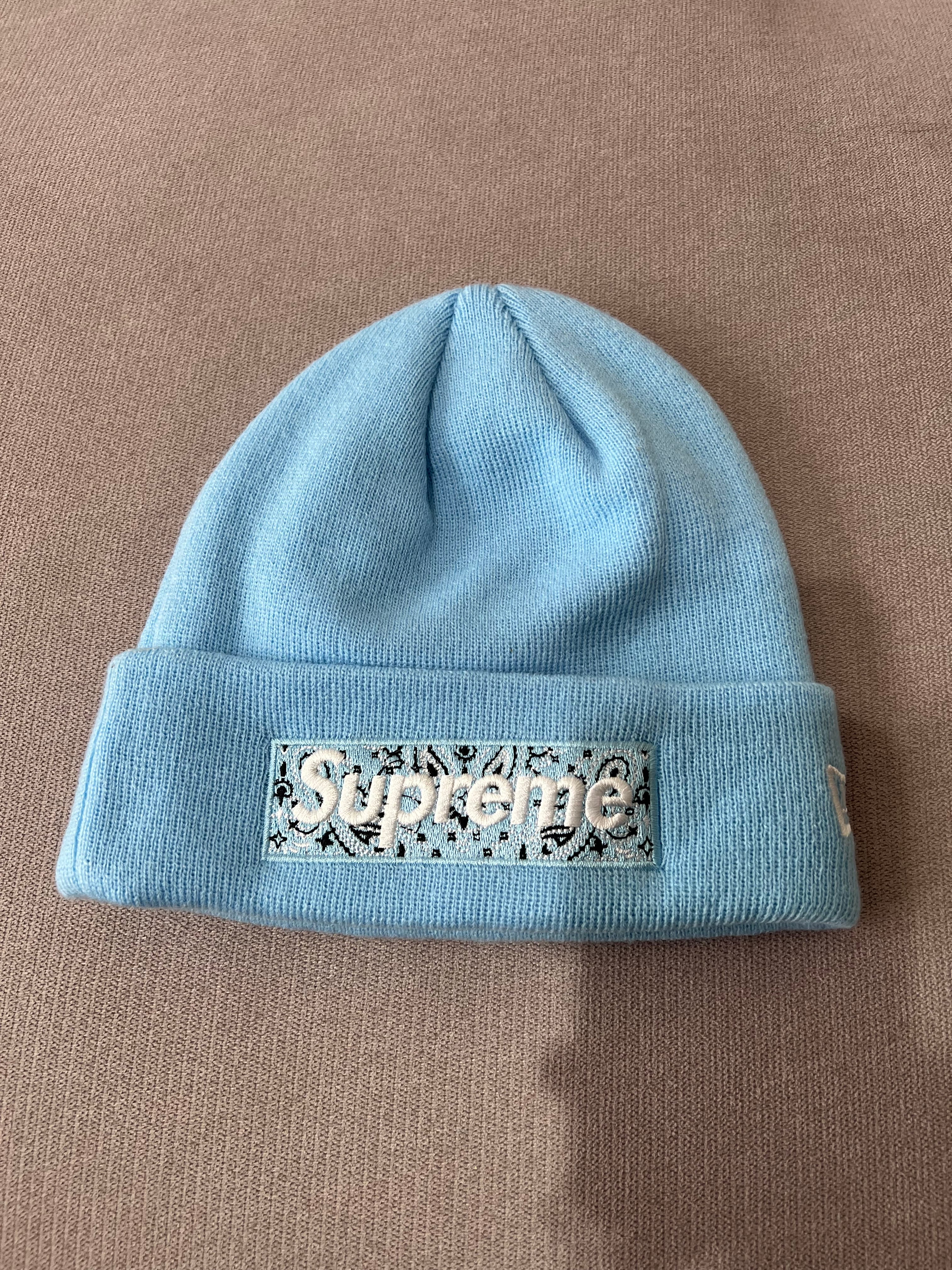 Supreme New Era® Box Logo Beanie "Blue"