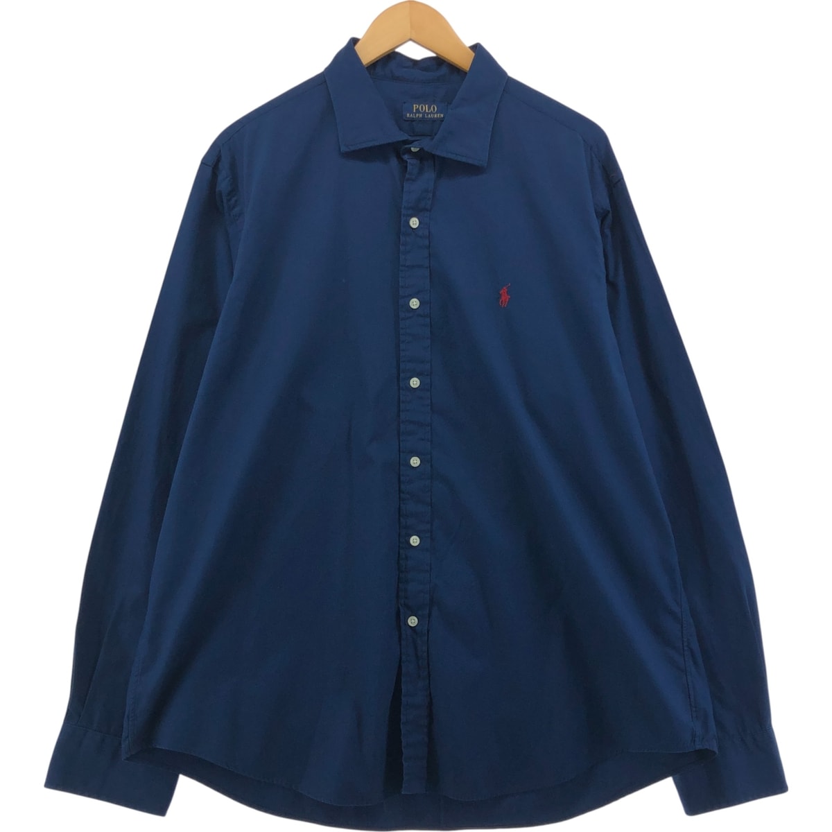 古着 ラルフローレン Ralph Lauren POLO RALPH LAUREN ワイドカラー 長袖 コットンシャツ メンズXXL相当/eaa561526