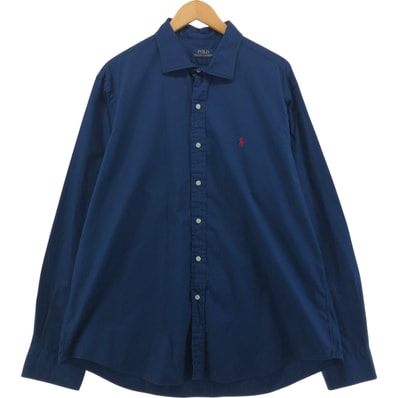 古着 ラルフローレン Ralph Lauren POLO RALPH LAUREN ワイドカラー 長袖 コットンシャツ メンズXXL相当/eaa561526