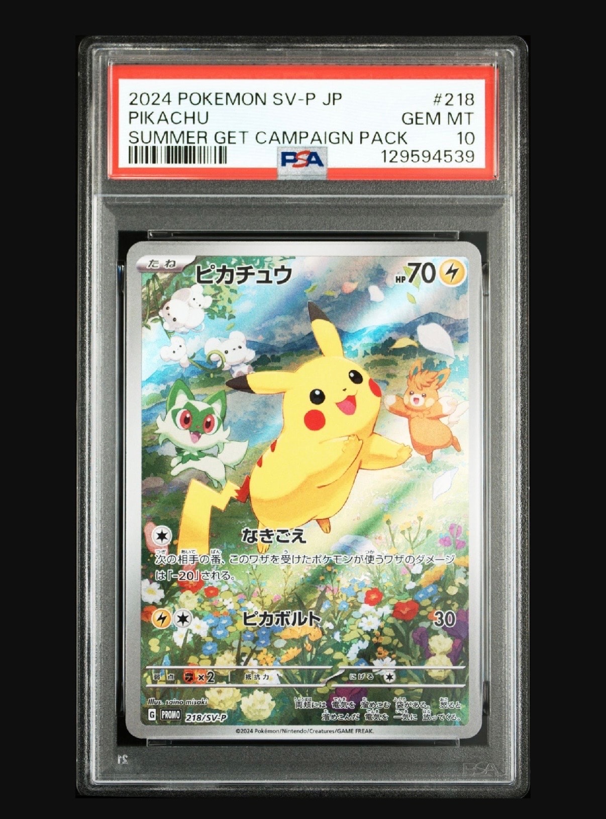 ピカチュウ P [SV-P 218](プロモカードパック「ポケカの夏がキタ!プロモカードGetキャンペーン!」)