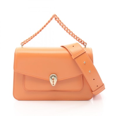 ブルガリ BVLGARI セルペンティ フォーエバー 2WAY ハンドバッグ バッグ レザー レディース オレンジ系 【中古】
